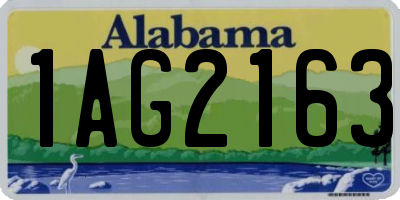 AL license plate 1AG2163