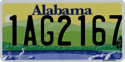 AL license plate 1AG2167