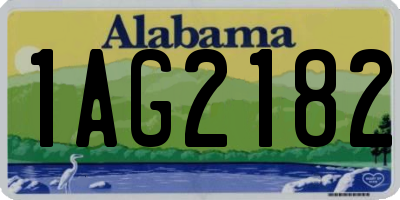 AL license plate 1AG2182