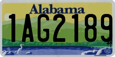 AL license plate 1AG2189