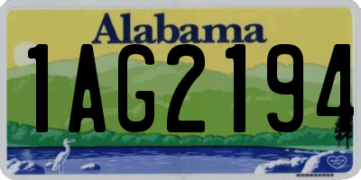 AL license plate 1AG2194