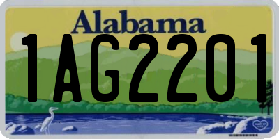 AL license plate 1AG2201