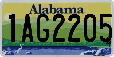 AL license plate 1AG2205