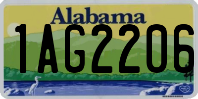 AL license plate 1AG2206