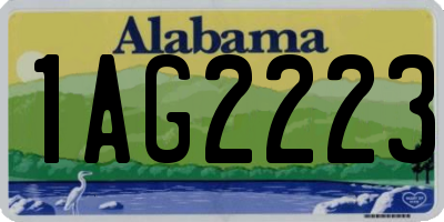 AL license plate 1AG2223