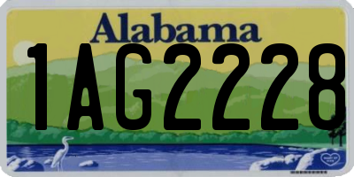 AL license plate 1AG2228