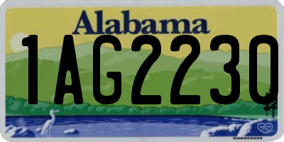AL license plate 1AG2230