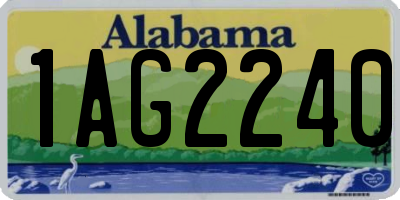 AL license plate 1AG2240