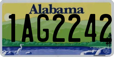 AL license plate 1AG2242