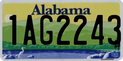 AL license plate 1AG2243