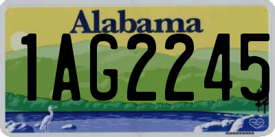 AL license plate 1AG2245