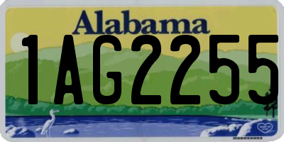 AL license plate 1AG2255