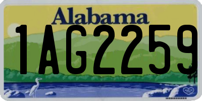 AL license plate 1AG2259