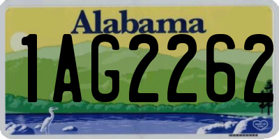 AL license plate 1AG2262
