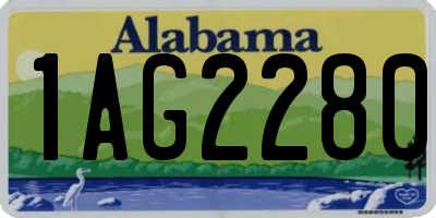 AL license plate 1AG2280