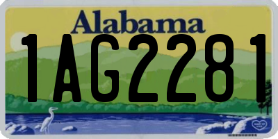 AL license plate 1AG2281