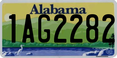 AL license plate 1AG2282