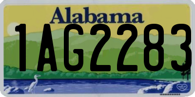 AL license plate 1AG2283