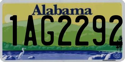 AL license plate 1AG2292