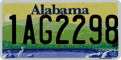 AL license plate 1AG2298