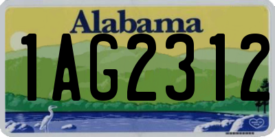 AL license plate 1AG2312