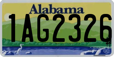 AL license plate 1AG2326