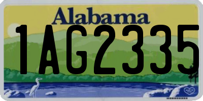 AL license plate 1AG2335