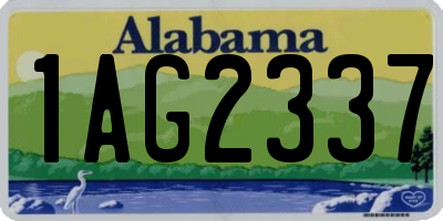 AL license plate 1AG2337