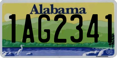 AL license plate 1AG2341