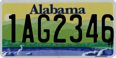 AL license plate 1AG2346