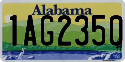 AL license plate 1AG2350