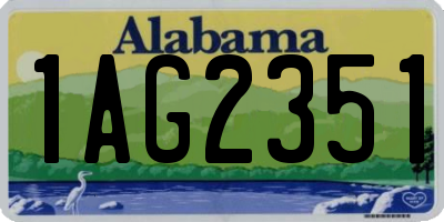 AL license plate 1AG2351