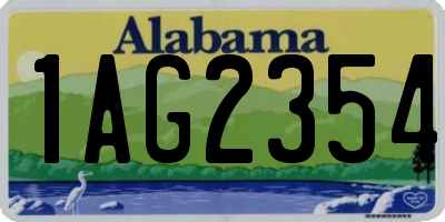 AL license plate 1AG2354