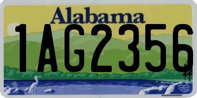AL license plate 1AG2356