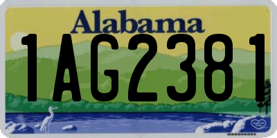 AL license plate 1AG2381