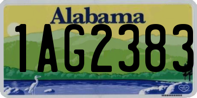 AL license plate 1AG2383