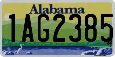AL license plate 1AG2385