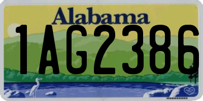 AL license plate 1AG2386