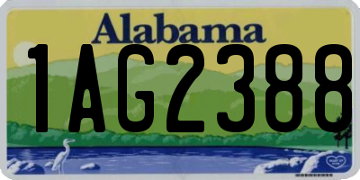 AL license plate 1AG2388
