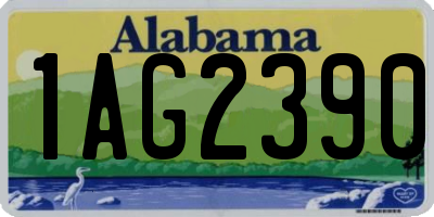AL license plate 1AG2390