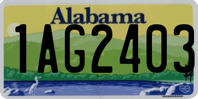 AL license plate 1AG2403