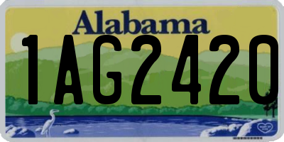 AL license plate 1AG2420
