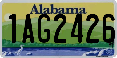 AL license plate 1AG2426