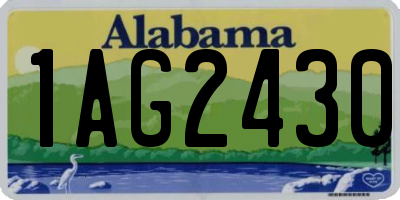 AL license plate 1AG2430