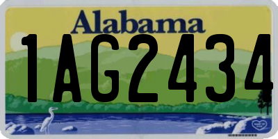 AL license plate 1AG2434