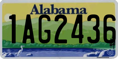 AL license plate 1AG2436