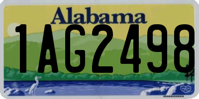 AL license plate 1AG2498
