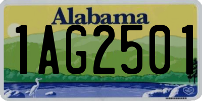 AL license plate 1AG2501