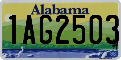 AL license plate 1AG2503