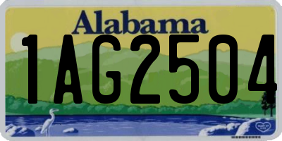 AL license plate 1AG2504